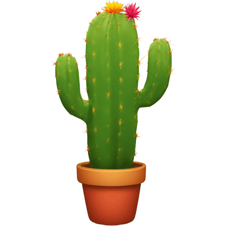 Rainbow cactus emoji