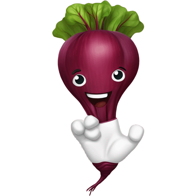 happy beetroot high five emoji