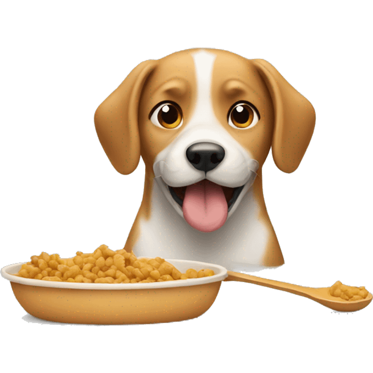 Dog eating food emoji