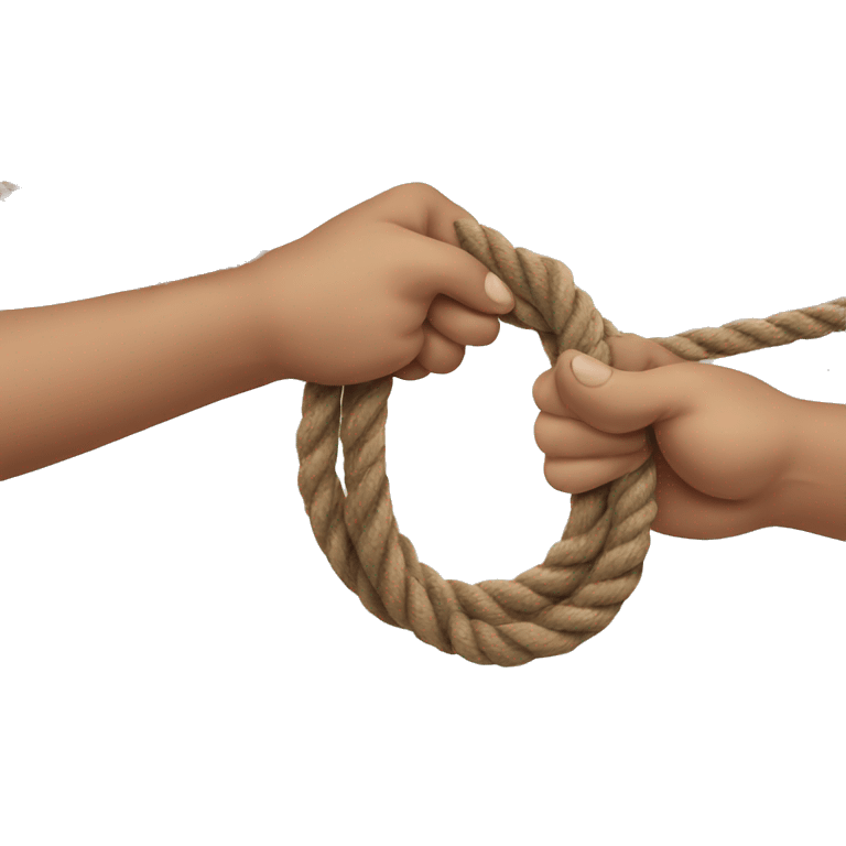 hands pulling rope emoji