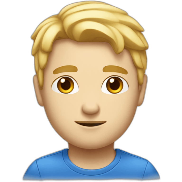 Homme blanc blond aux yeux bleus emoji