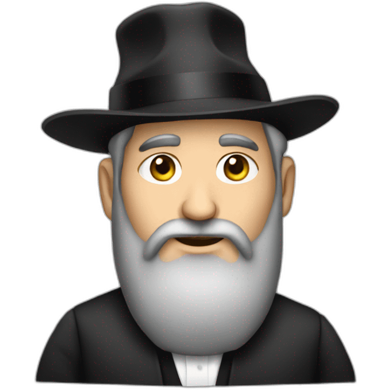 Orthodox Rabbi with iPhone emoji