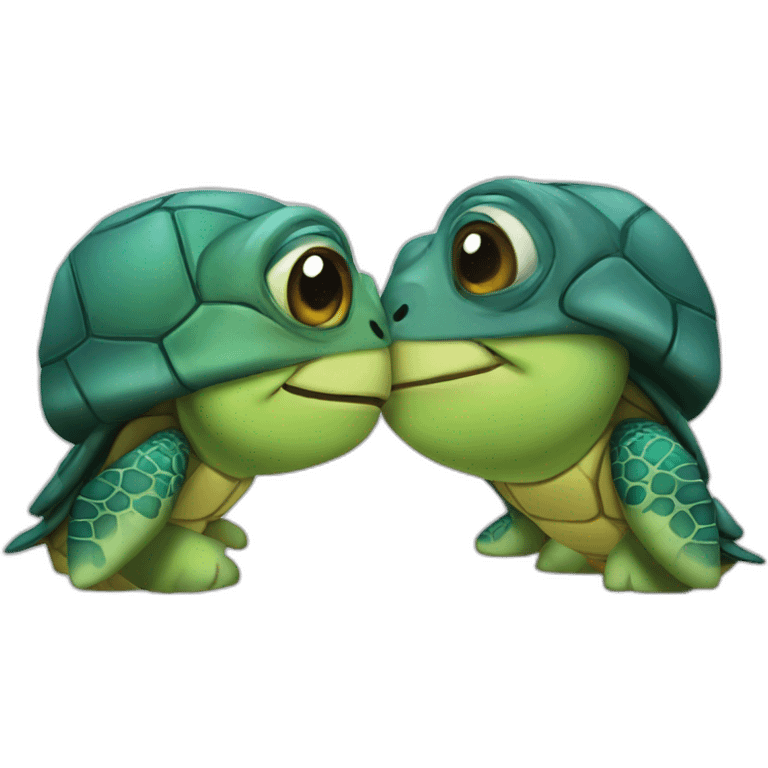 Turttle kiss emoji