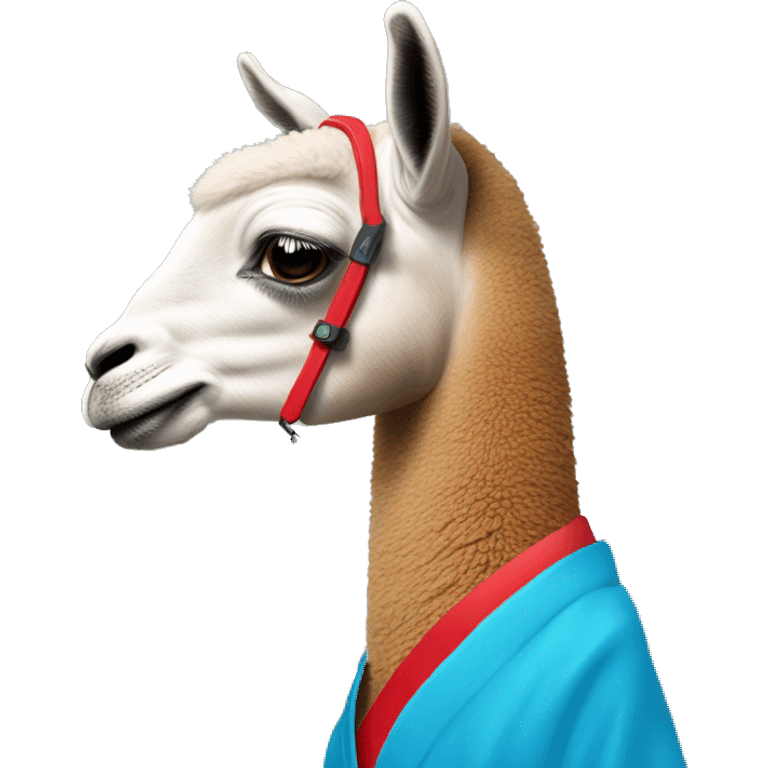 un lama avec un téléphone barré par une croix rouge  emoji