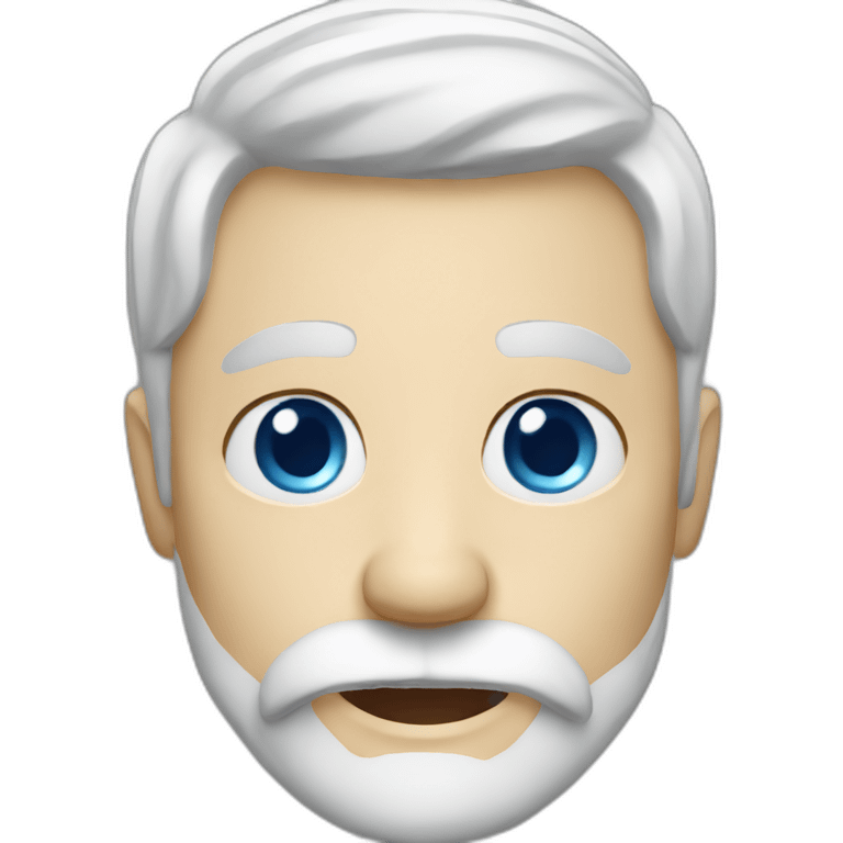 white beard with blue eyes emoji