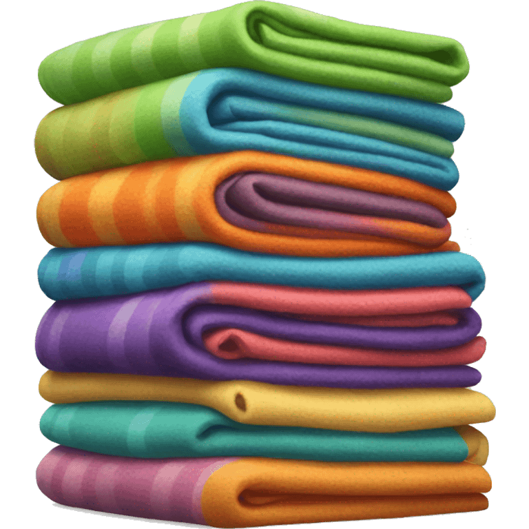 Stack of colorful blankets emoji