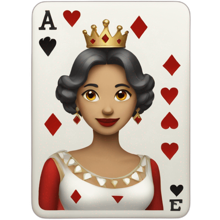 Playing card Queen of diamonds emoji