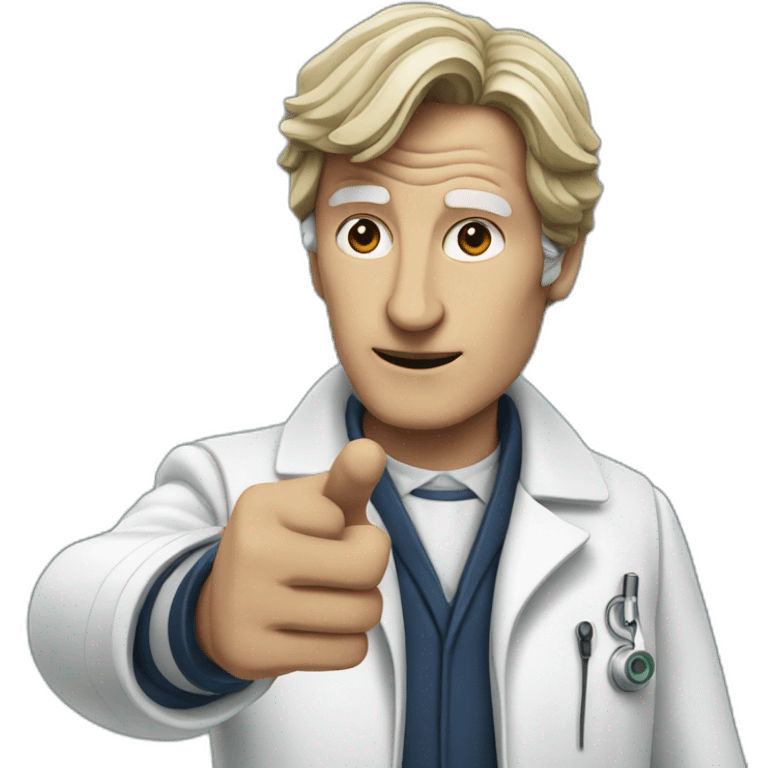 make doctor who's pointing his finger  emoji