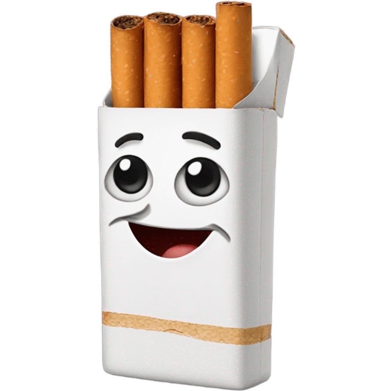 Cigarette with a face emoji