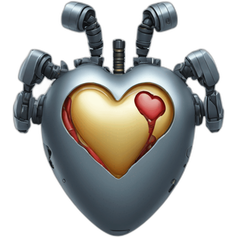 robot human heart emoji