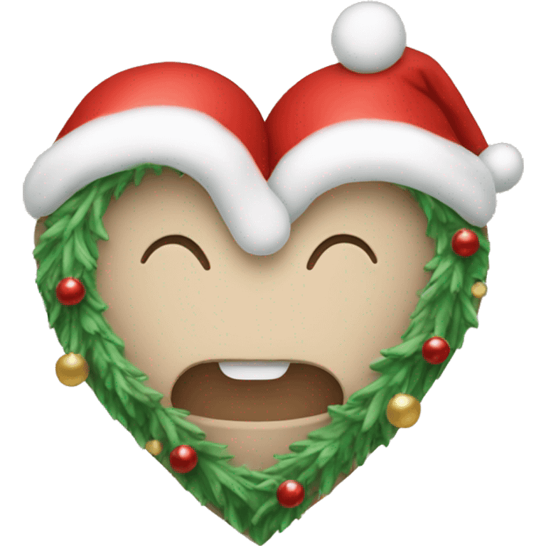 Christmas theme heart emoji