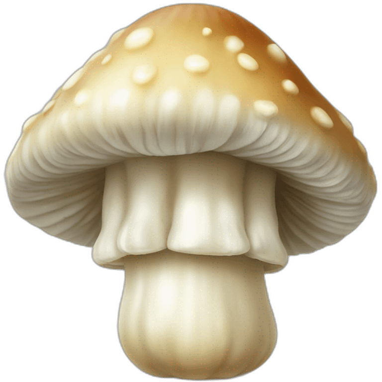 cute oyster mushroom in a character emoji