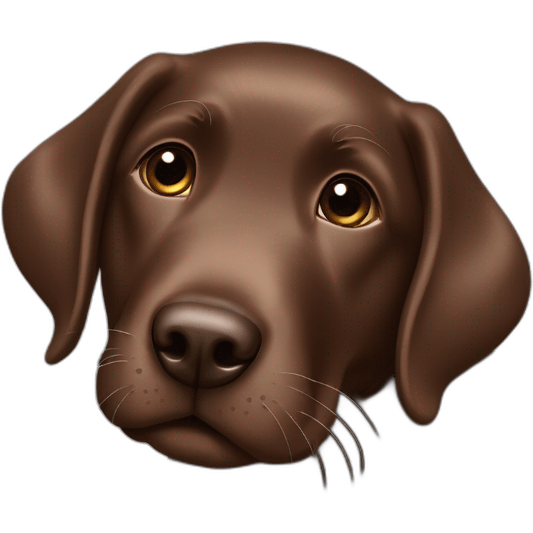 Chocolate labrador puppy give me five emoji