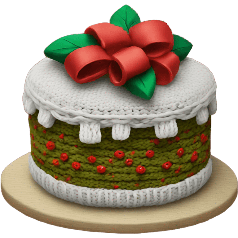 christmas knitted cake emoji