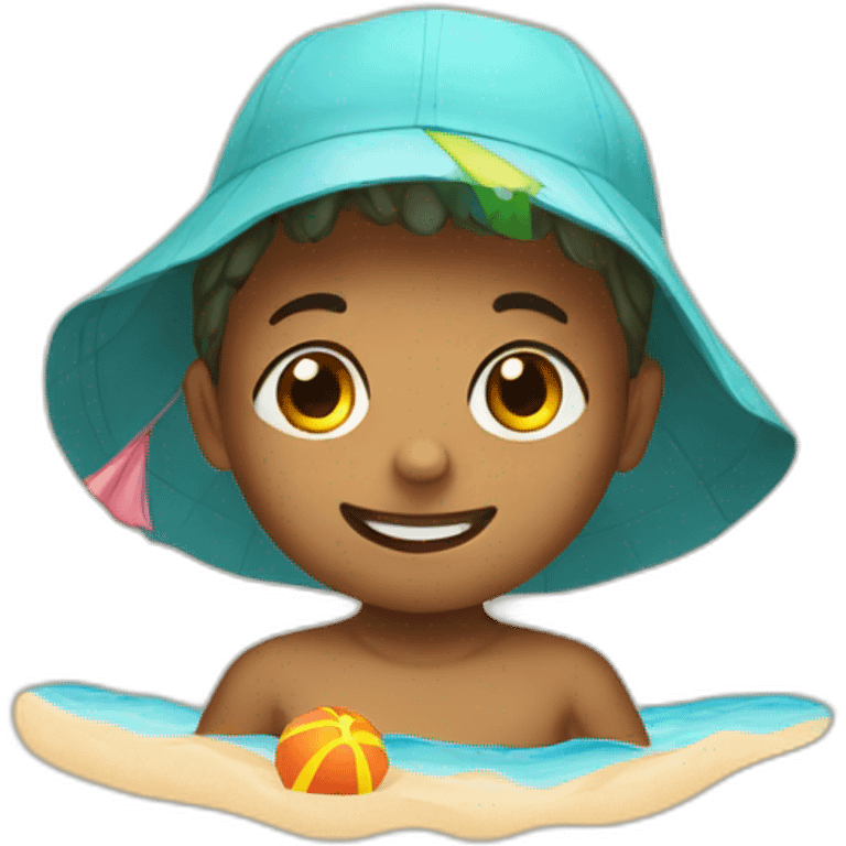 kid in a beach emoji