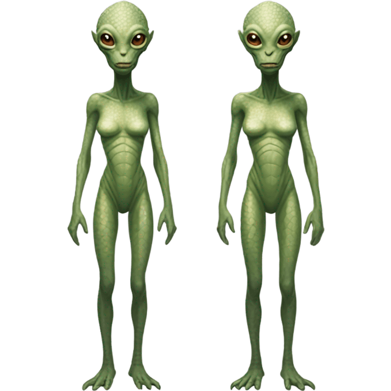 a reptilian alien woman full body emoji