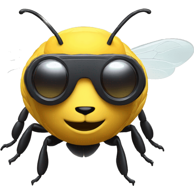 bee with virtual reality glasses emoji