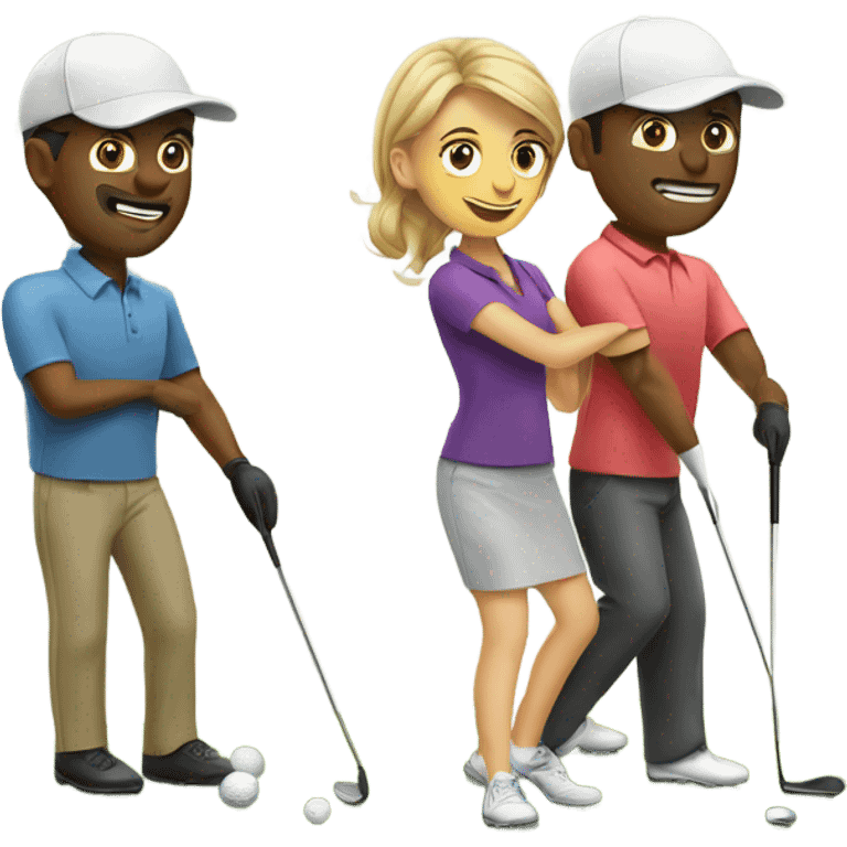 Husband and wife golfing team emoji