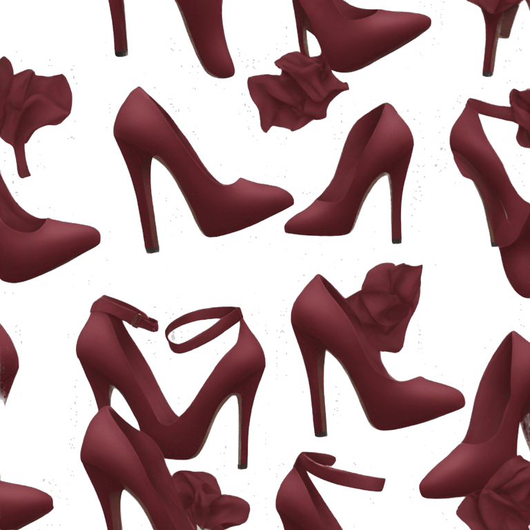 burgundy high heels emoji