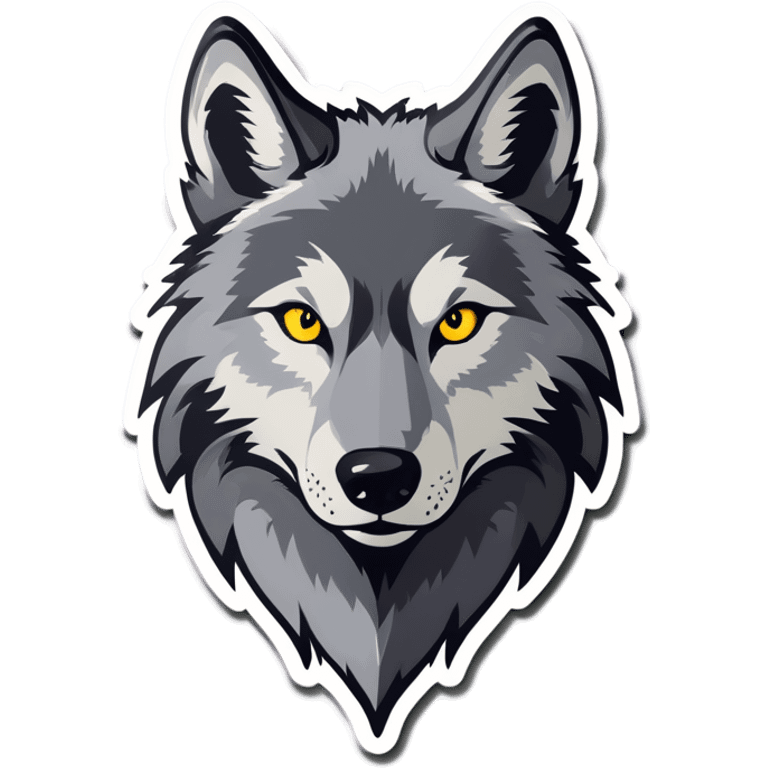 Loup gris pleure  emoji