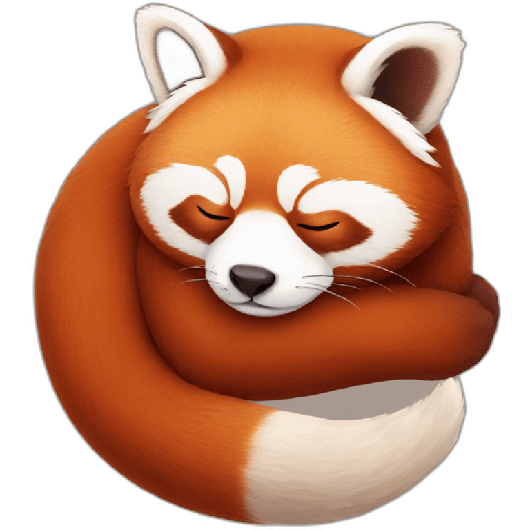 Red panda sleeping emoji