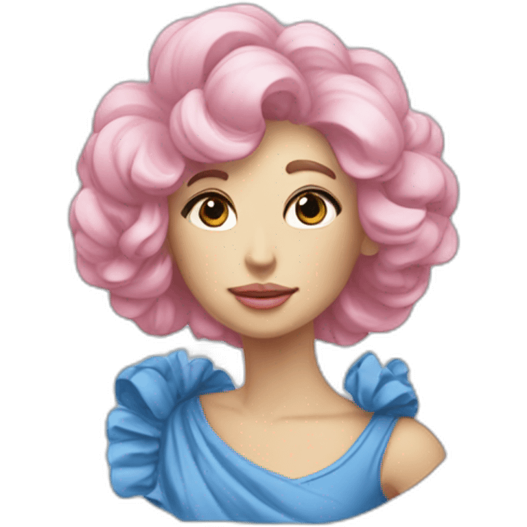 Bouffon rose et bleu emoji