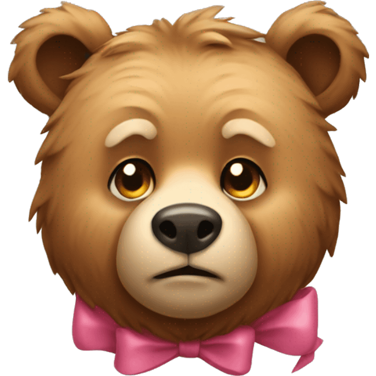 Bear with bow in hair emoji