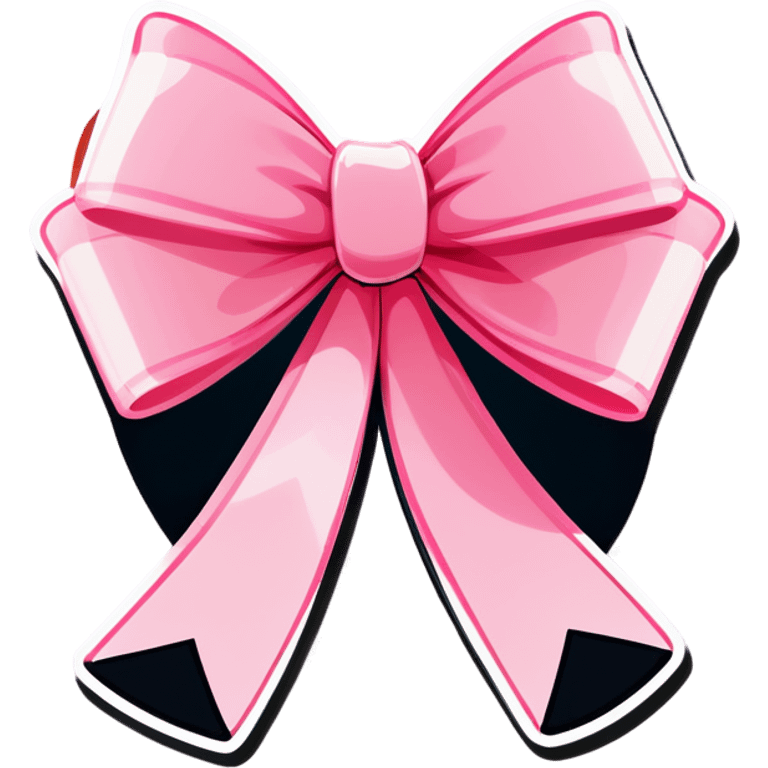 Pink cute ribbon bow emoji