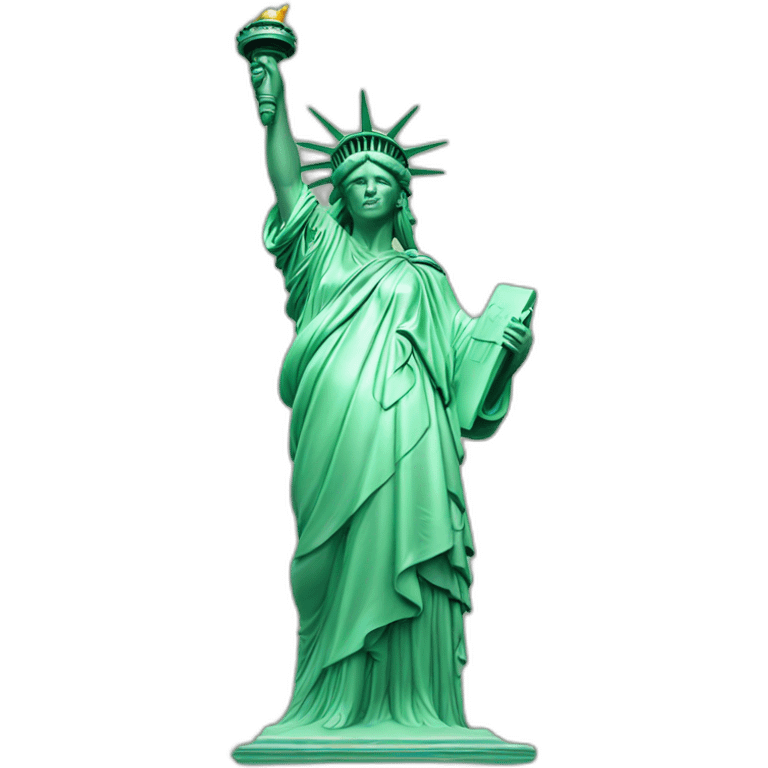 Statue of liberty  dess like santa claus emoji