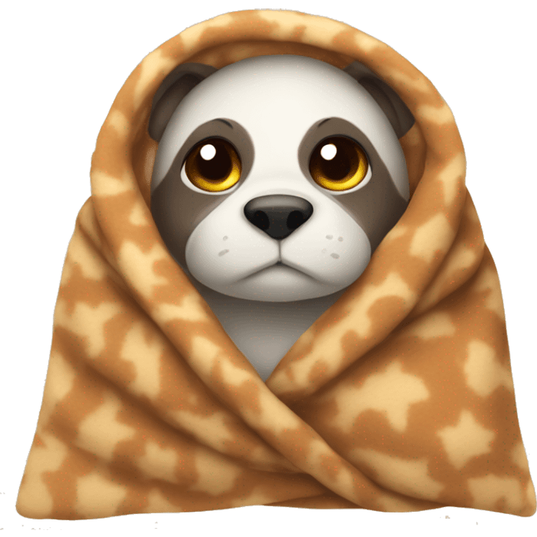 Animal cozy in blanket emoji