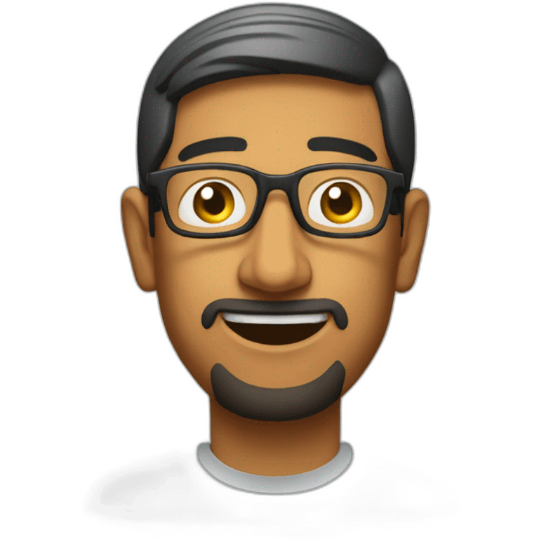 Sundar pichai using a computer emoji