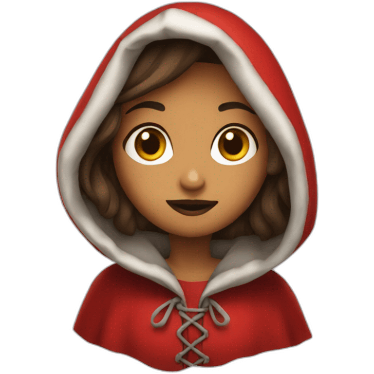 the girl in the red riding hood emoji