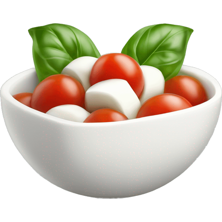 Caprese salad with basil emoji