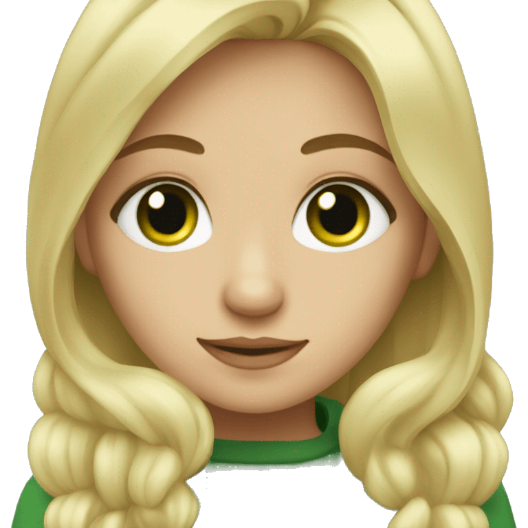 Blonde Girl with Green Eyes emoji