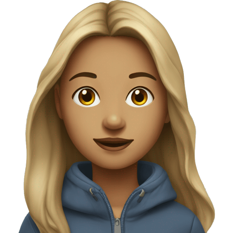 realistic portrait of girl outdoors emoji