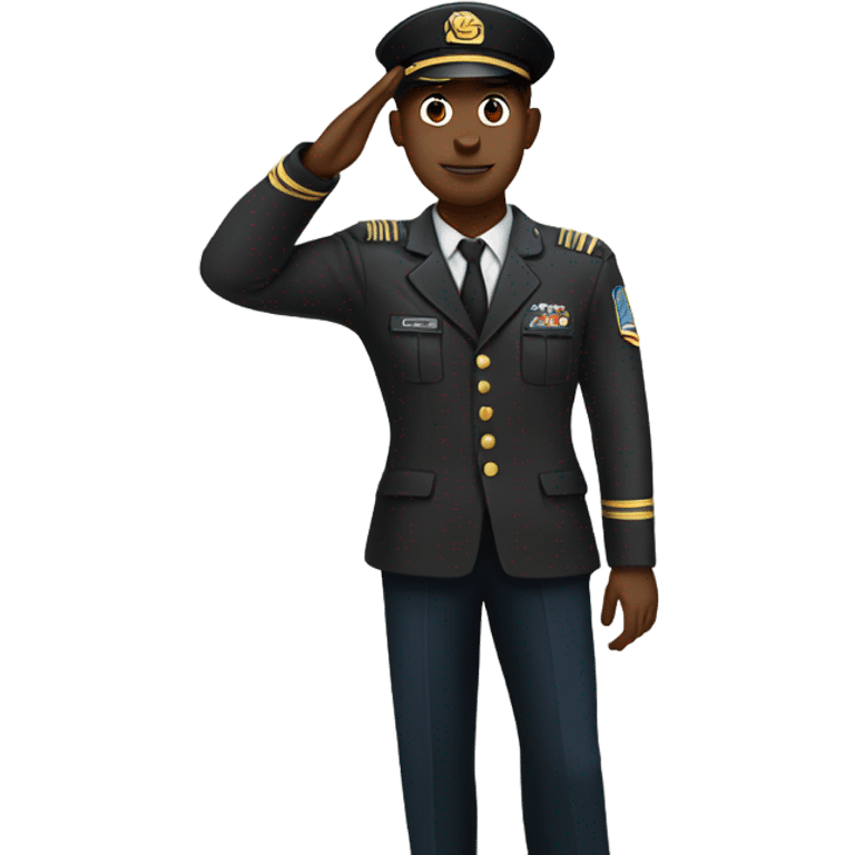 Black guy saluting  emoji