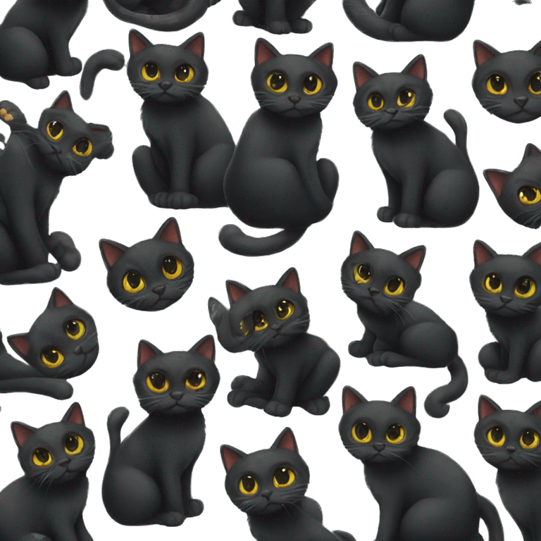 The black cat emoji