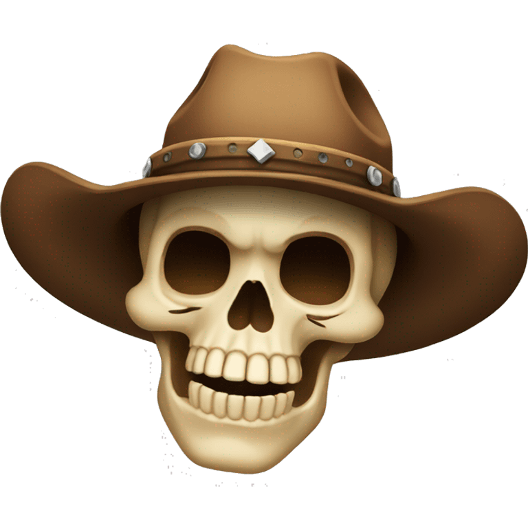 Skull wearing cowboy hat  emoji