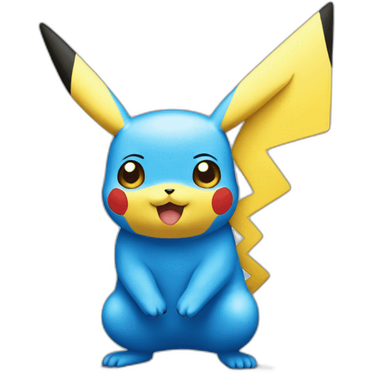 blue pikachu emoji