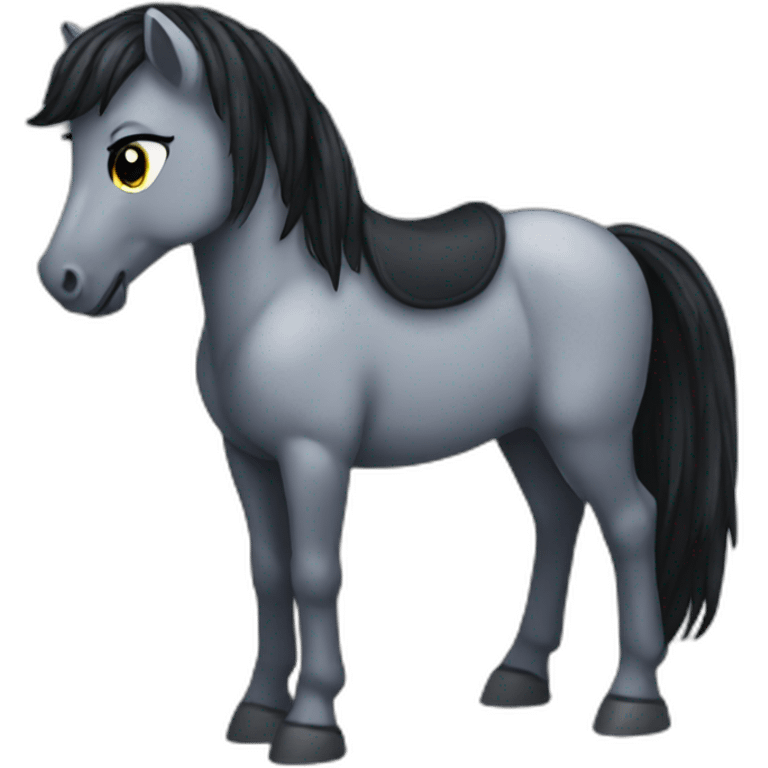 black-little-pony emoji