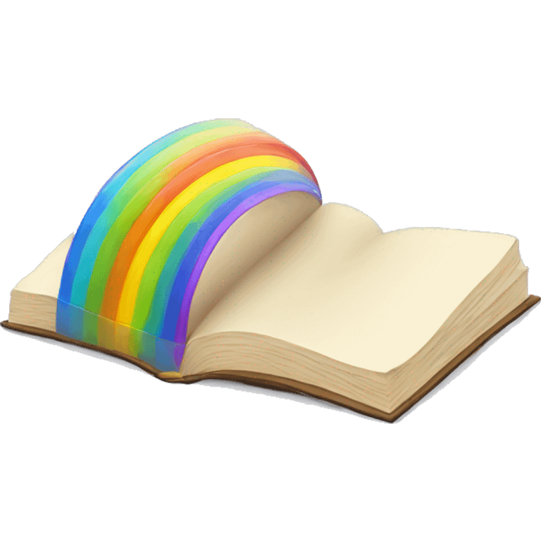 Open book with rainbow emoji