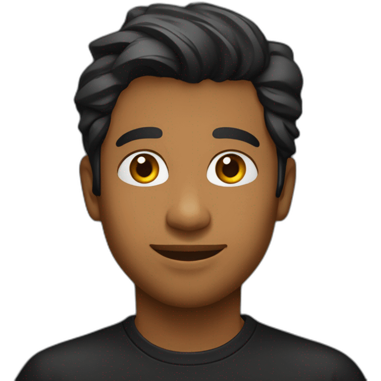 handsome 27 year old sri lankan guy in black t-shirt emoji