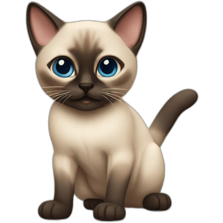 siamese cat playing emoji