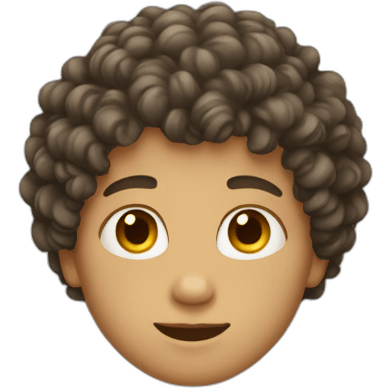 boy with  curly hair emoji