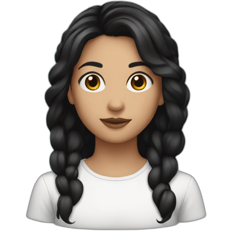 Hanna-black hair emoji