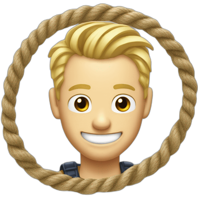 mark speight tying rope knot, winking emoji