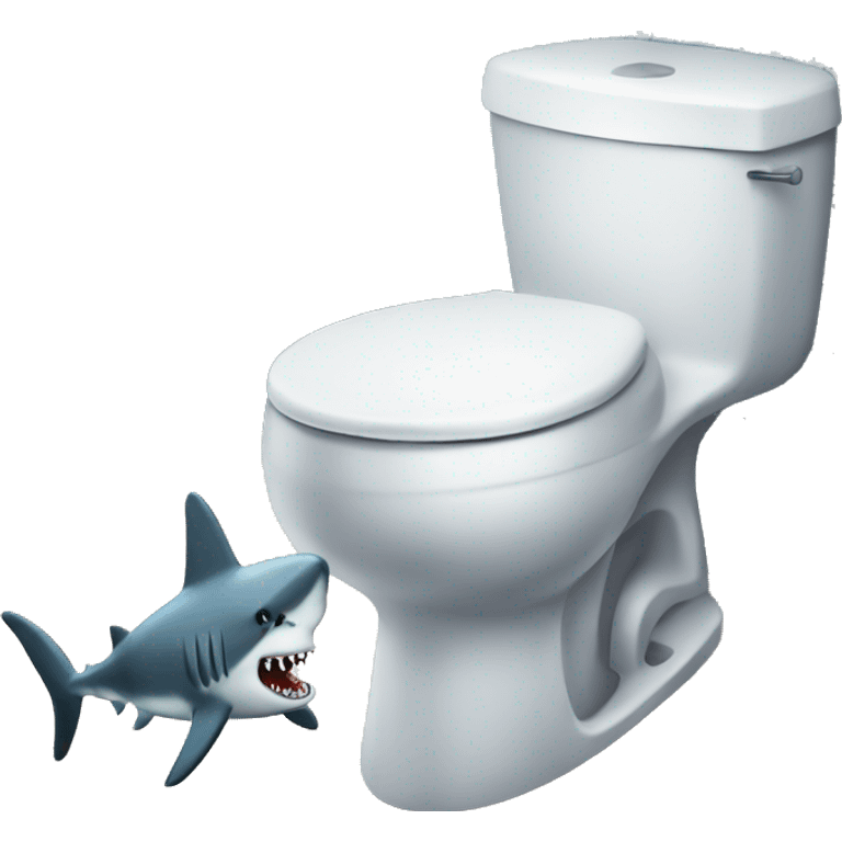 shark and toilet emoji