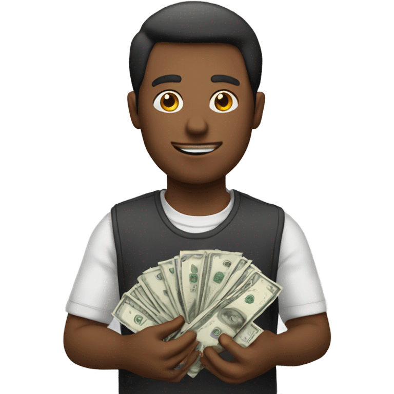 Person with money on their hands emoji