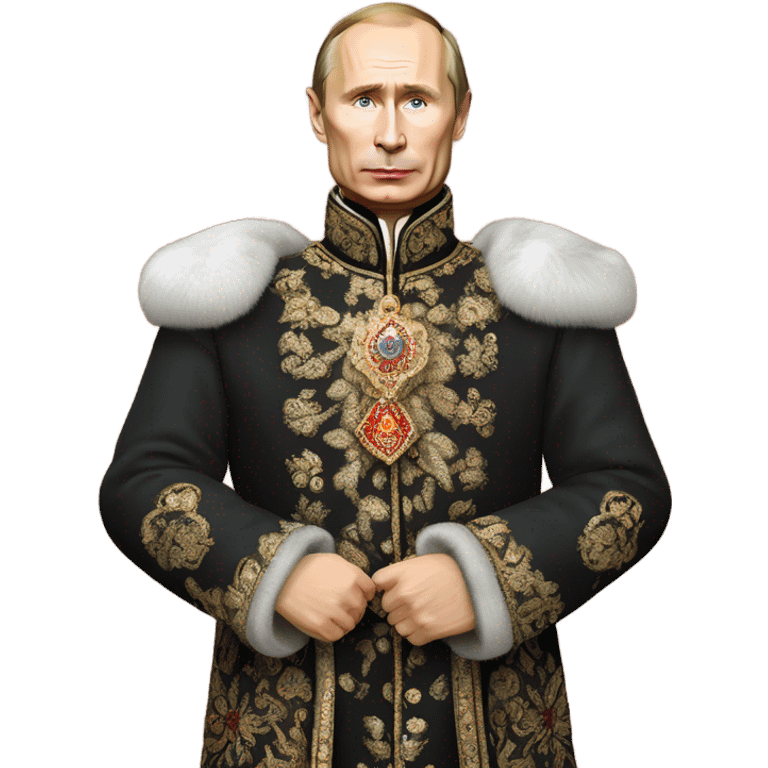 vladimir putin in Romanov dress full body emoji