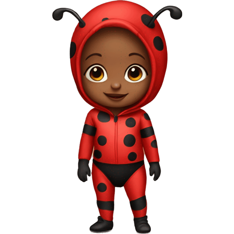 girl baby in a ladybug costume emoji